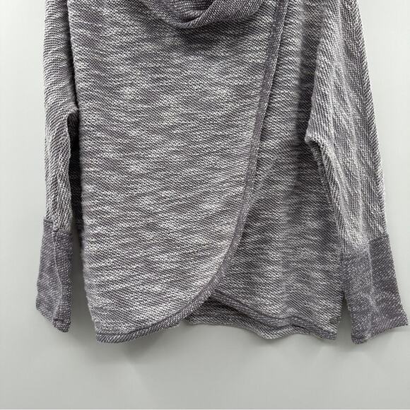 Calvin Klein Purple & Gray Crossover‎ Knit Cowl Neck Pullover Sweater Size S - Picture 3 of 10